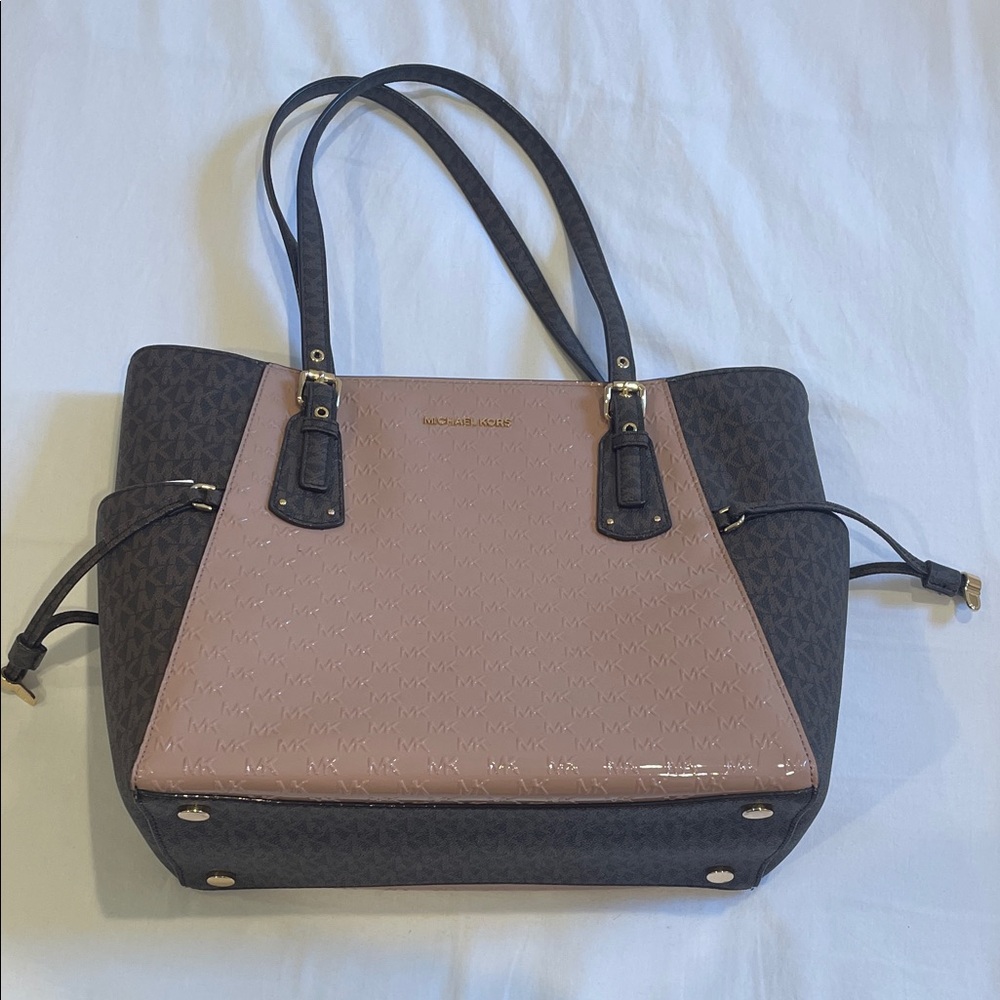 Michael Kors Blush and Brown Tote